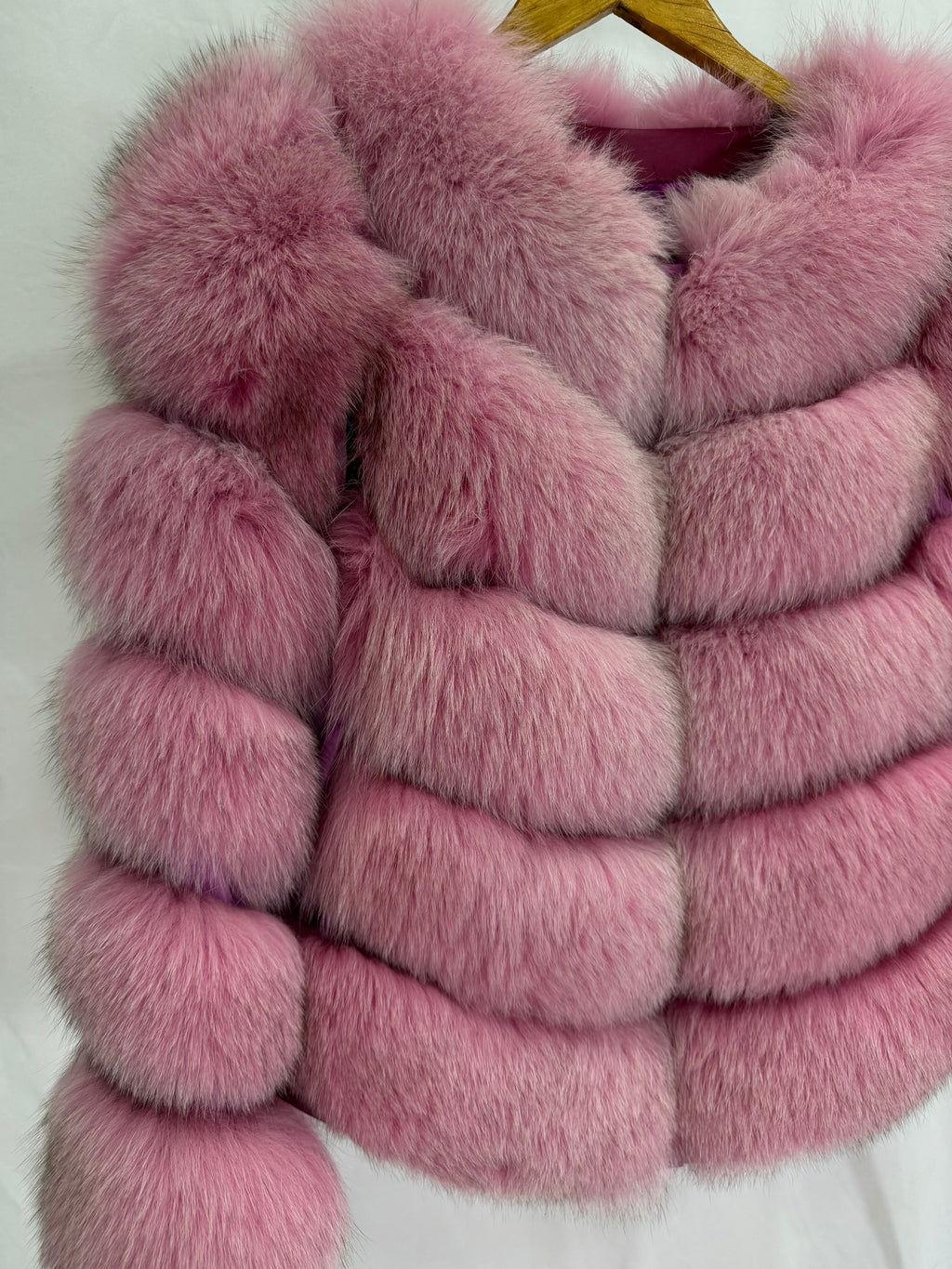 Rose Glam Pink Fur Coat