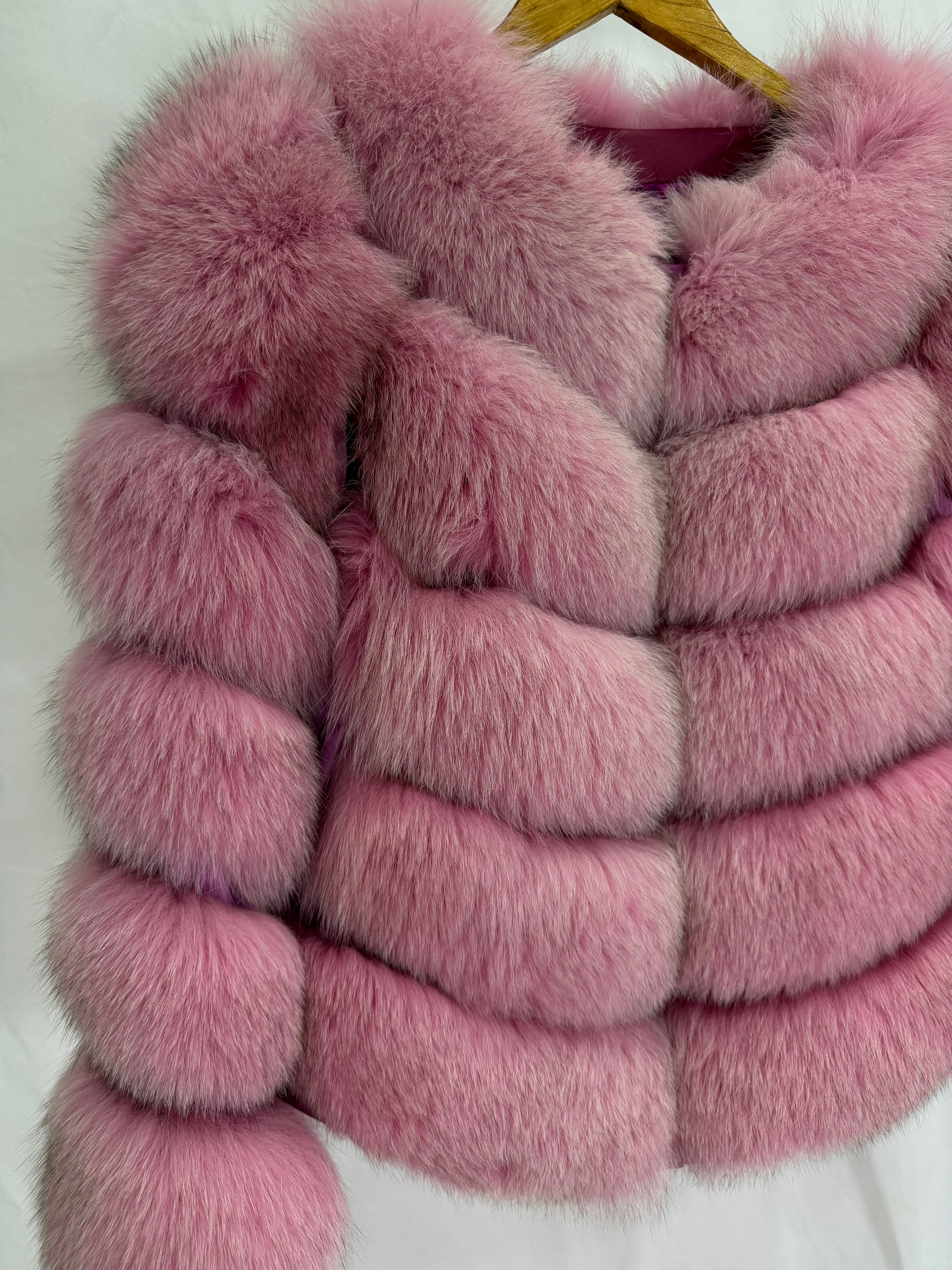 Rose Glam Pink Fur Coat