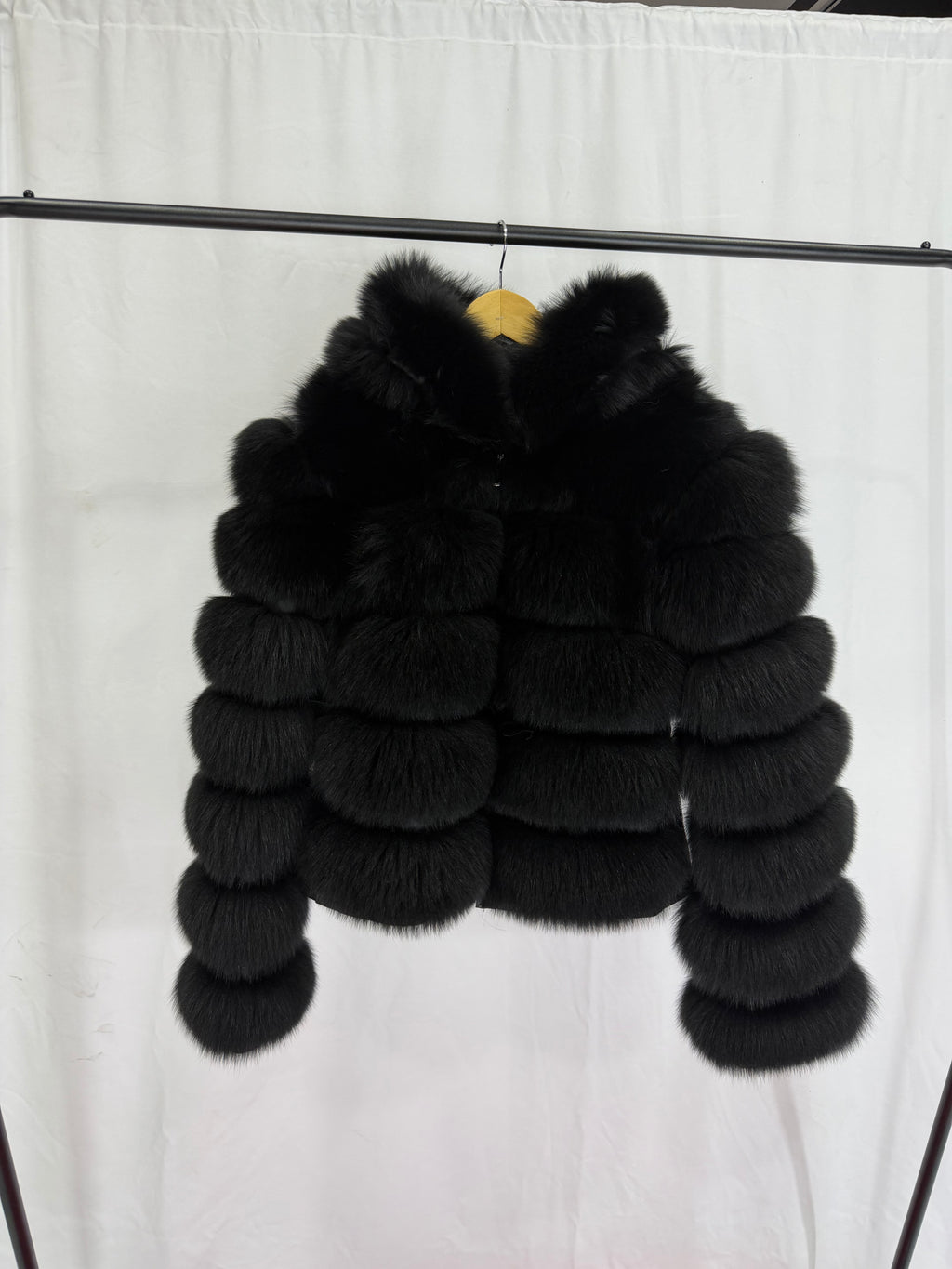 Noir Duchess Cropped Fur Jacket