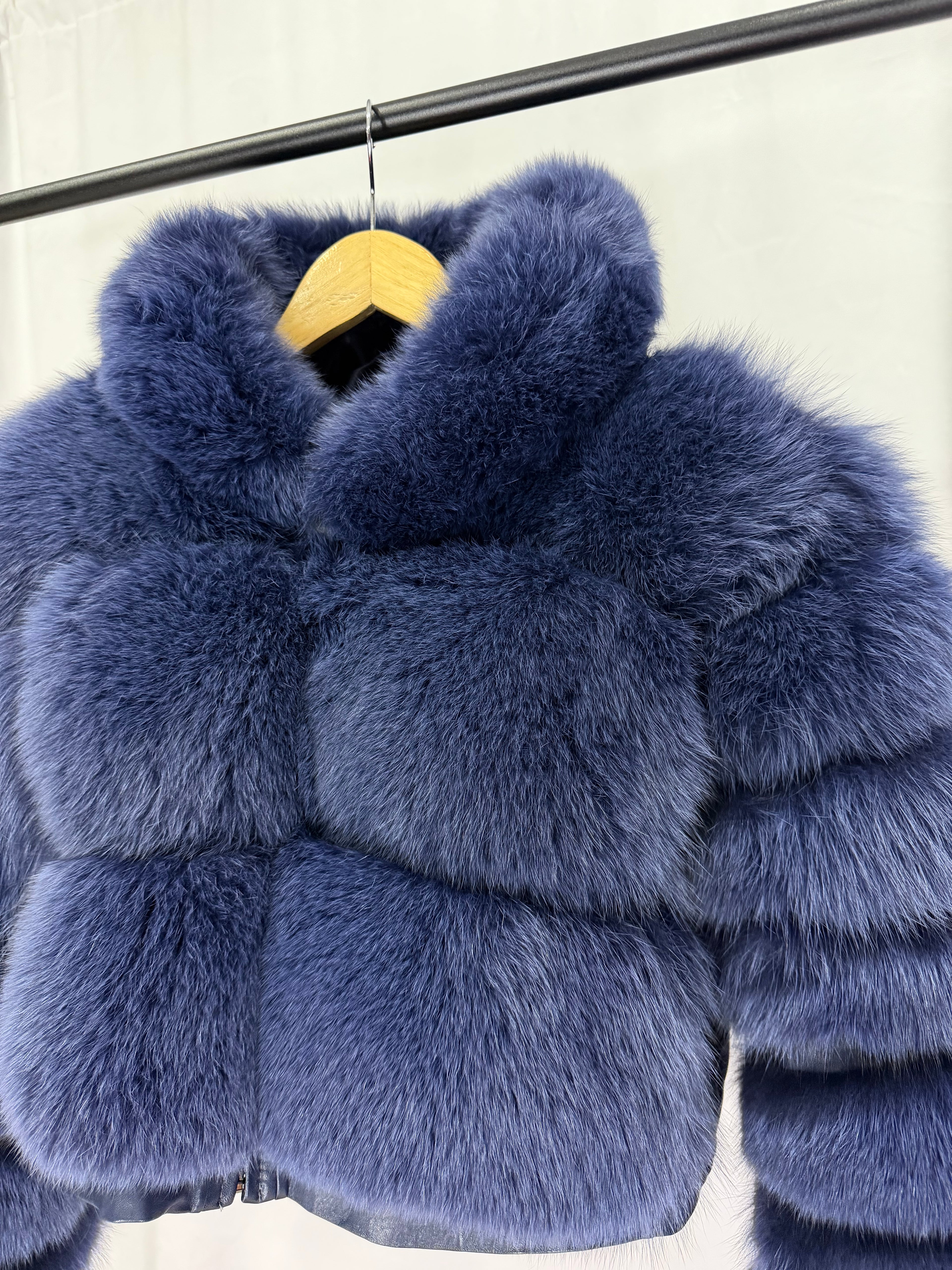 Royal Sapphire Natural Fur Jacket