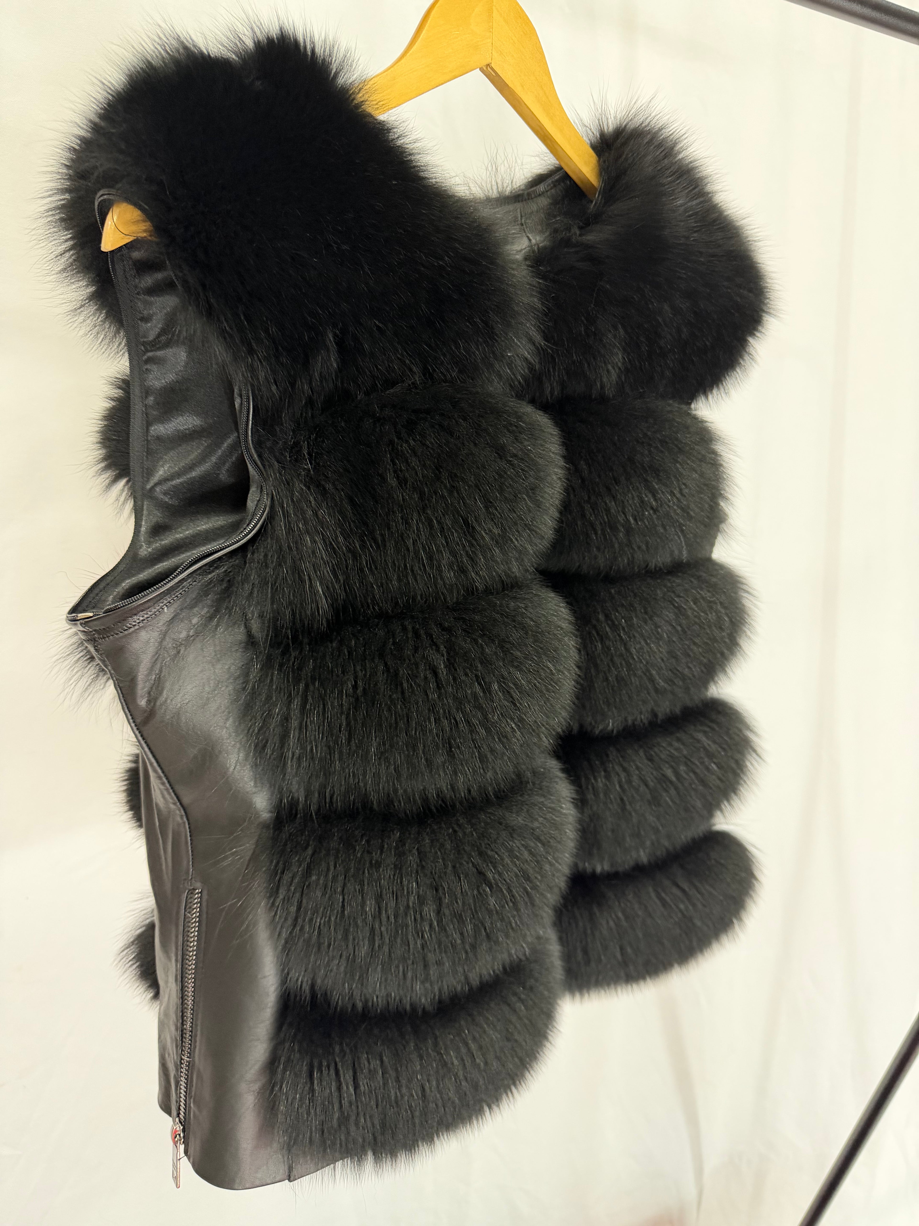Noir Duchess Cropped Fur Jacket