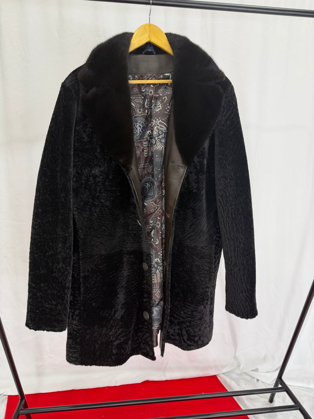 Noir Imperial Wolf Fur Coat