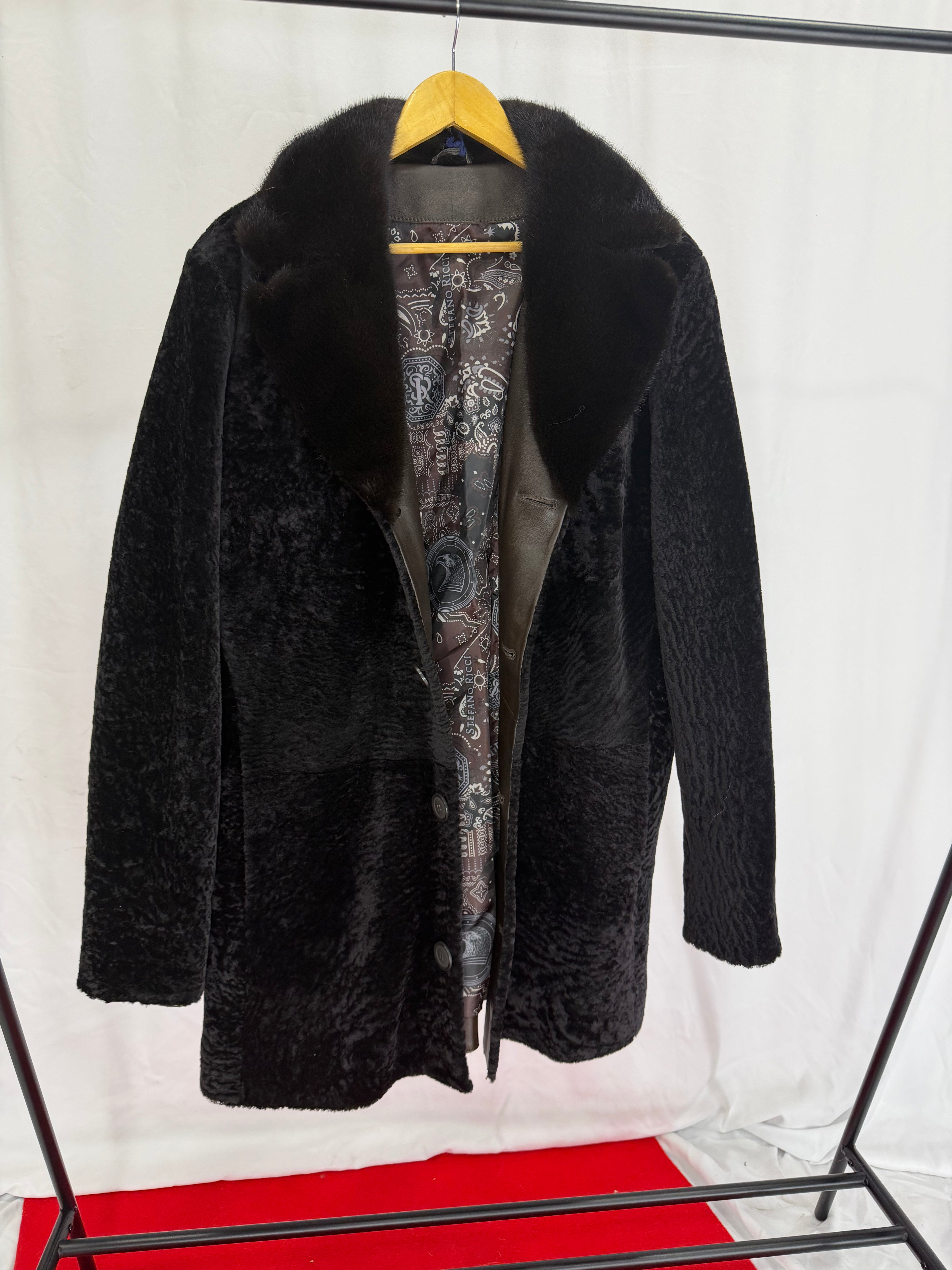 Noir Imperial Wolf Fur Coat