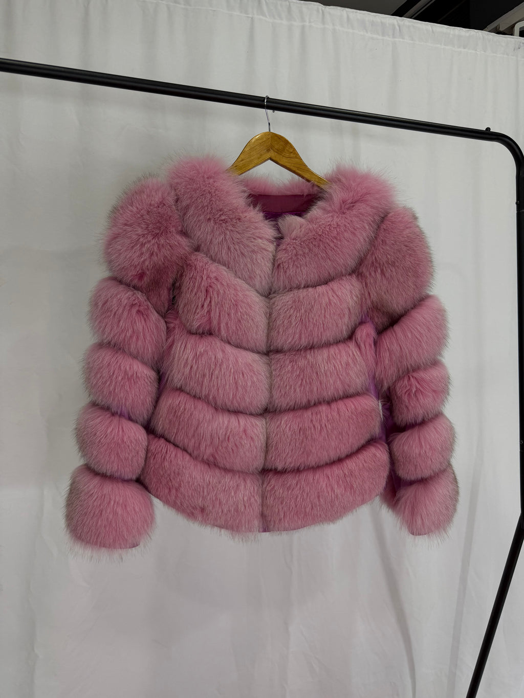 Rose Glam Pink Fur Coat