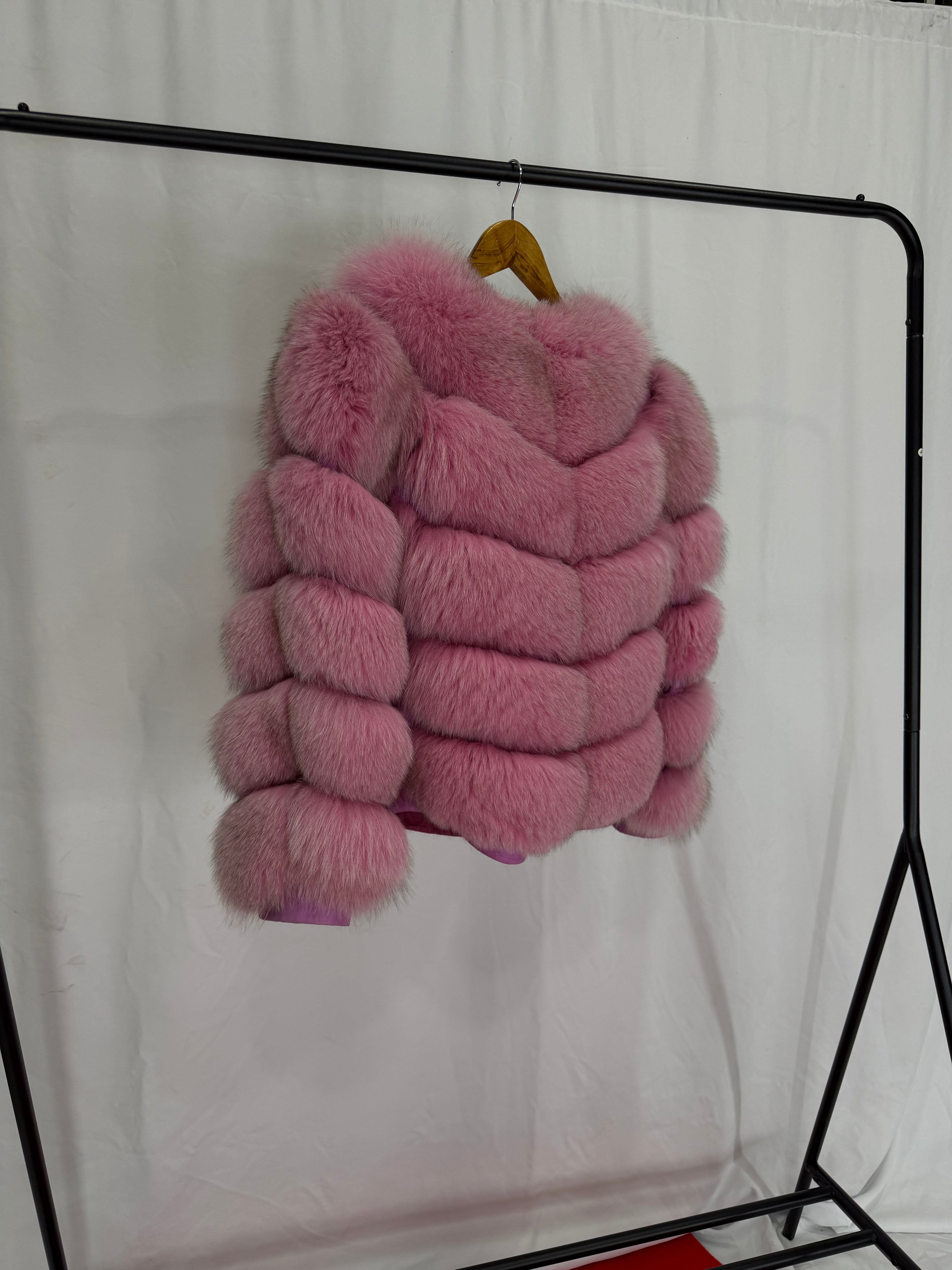 Rose Glam Pink Fur Coat