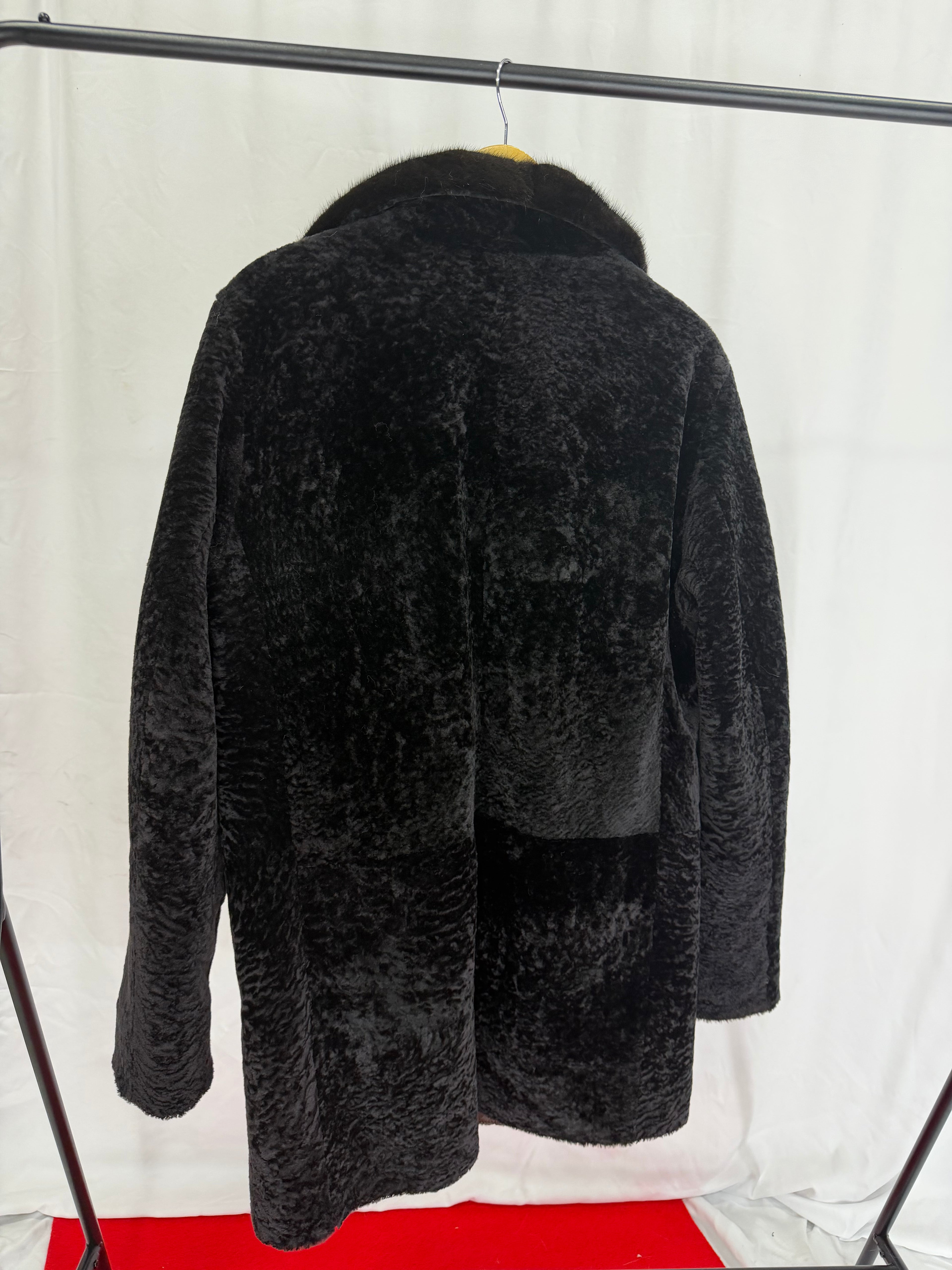 Noir Imperial Wolf Fur Coat