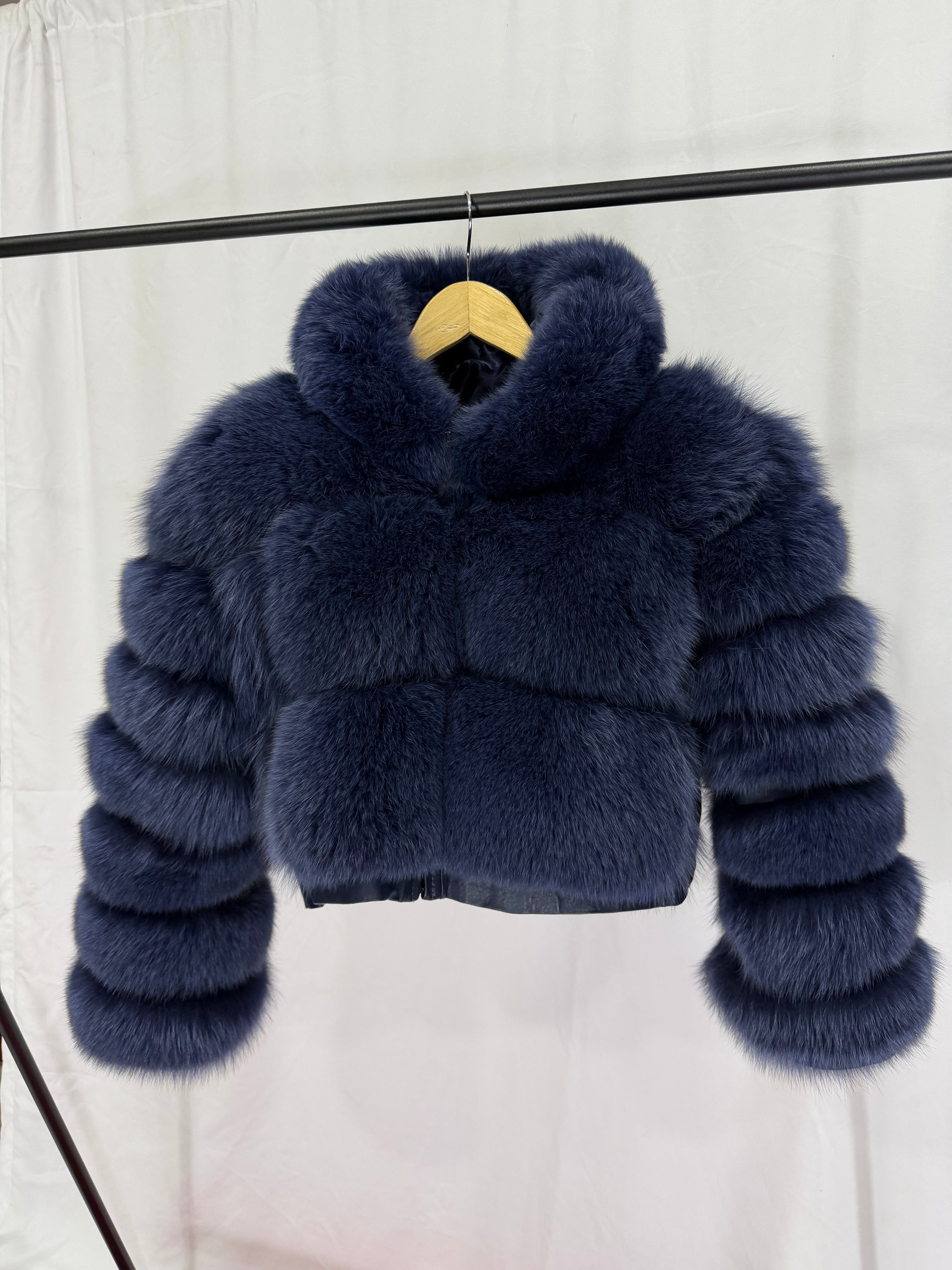 Royal Sapphire Natural Fur Jacket