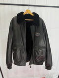 Midnight Royal Wolf Fur Leather Jacket