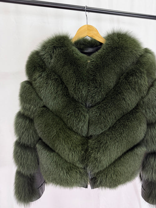 Emerald Luxe Green Fur Coat