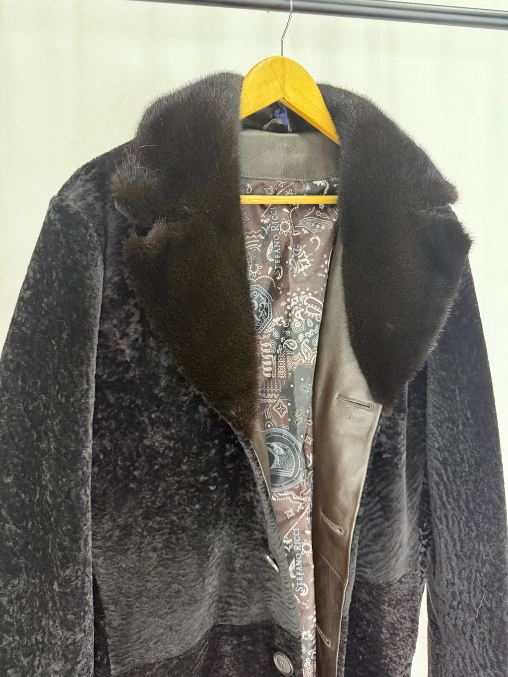 Noir Imperial Wolf Fur Coat
