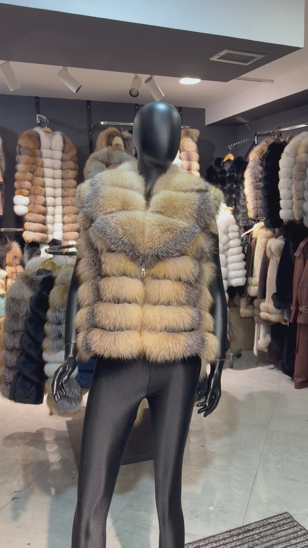 Royal Golden Fox Fur Coat – 8 in 1 Convertible Luxury Coat