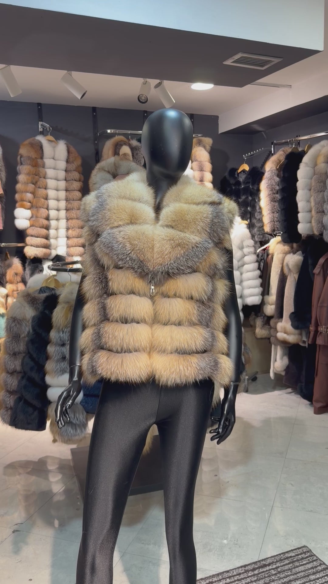 Royal Golden Fox Fur Coat – 8 in 1 Convertible Luxury Coat