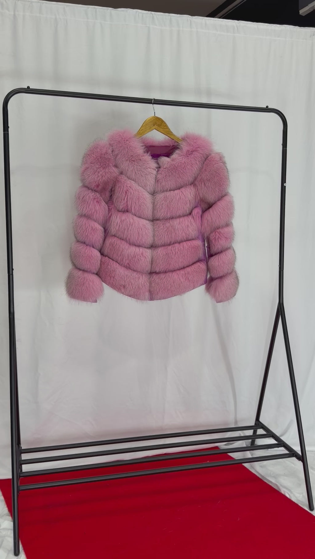 Rose Glam Pink Fur Coat