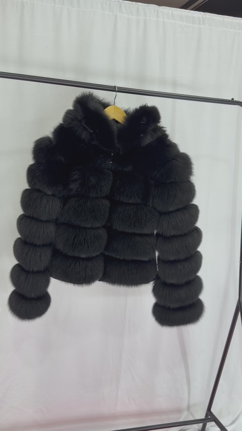 Noir Duchess Cropped Fur Jacket