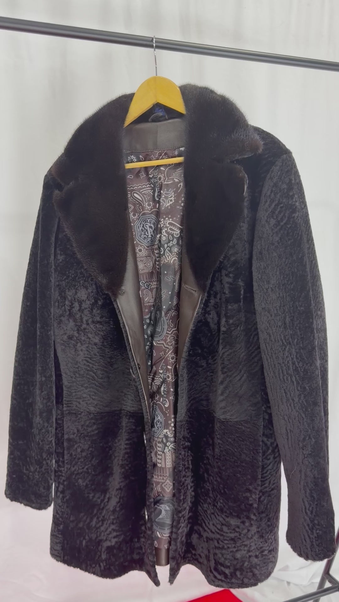 Noir Imperial Wolf Fur Coat