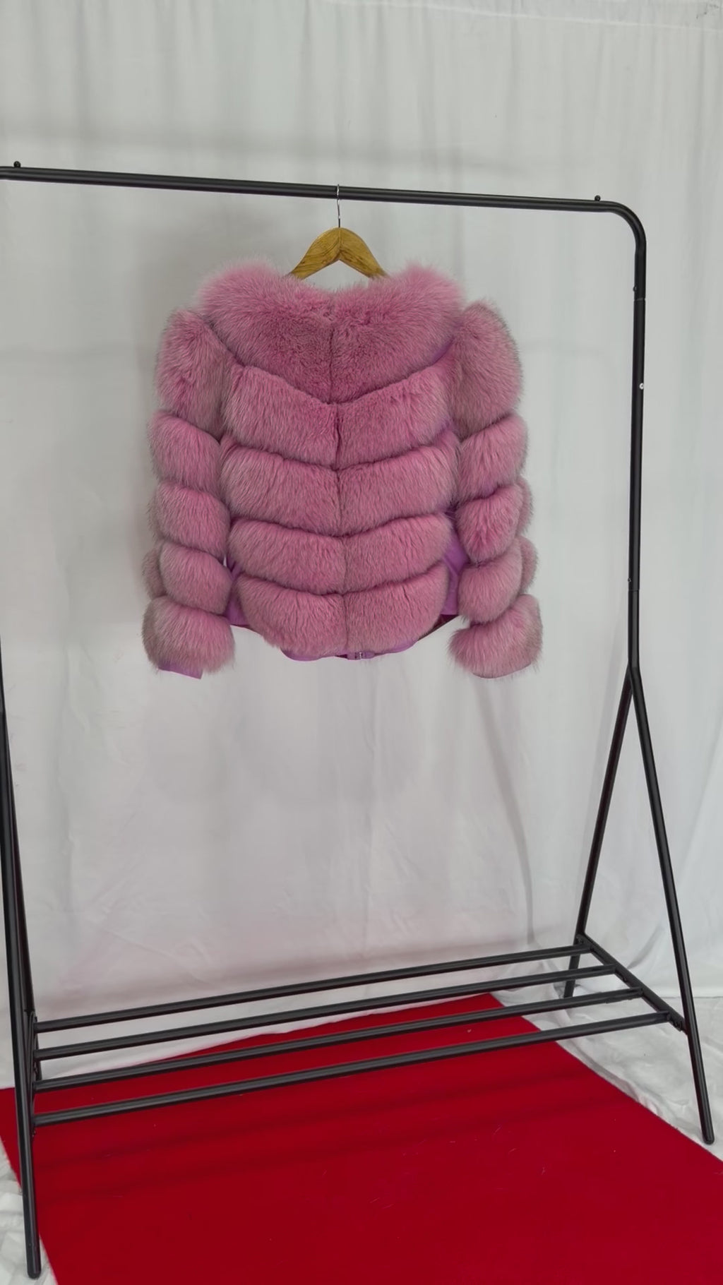 Rose Glam Pink Fur Coat