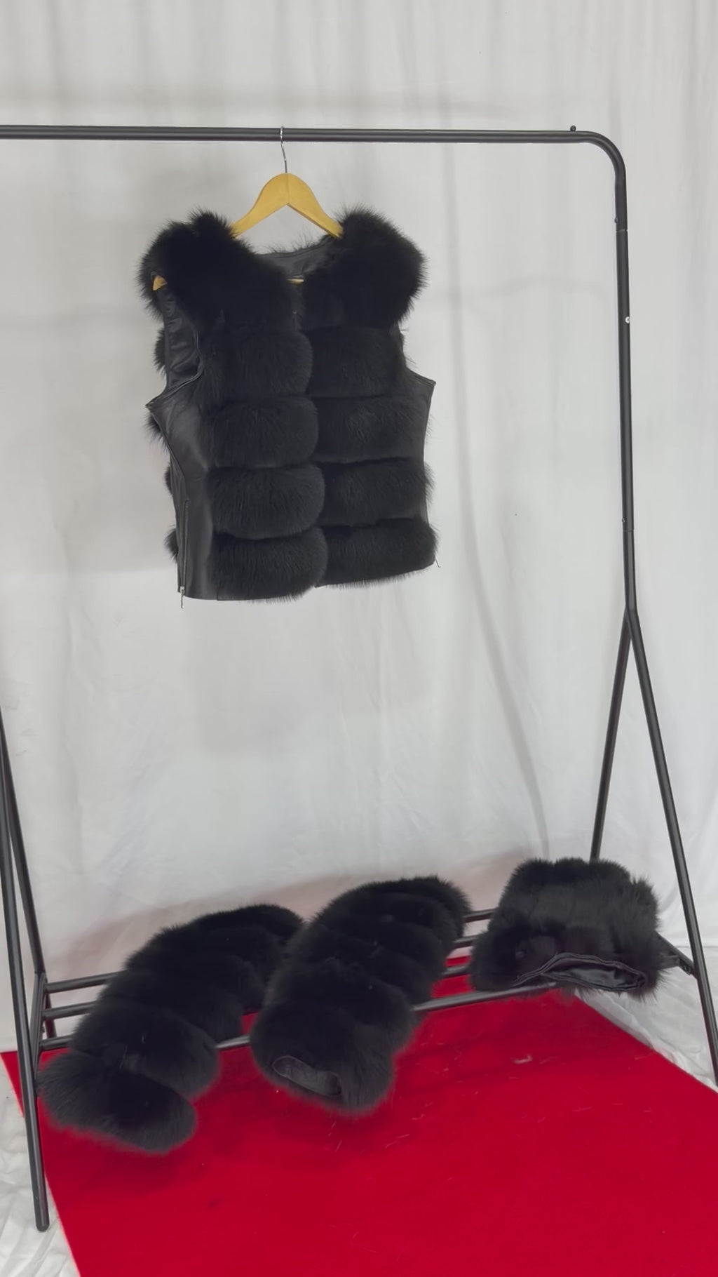 Noir Duchess Cropped Fur Jacket