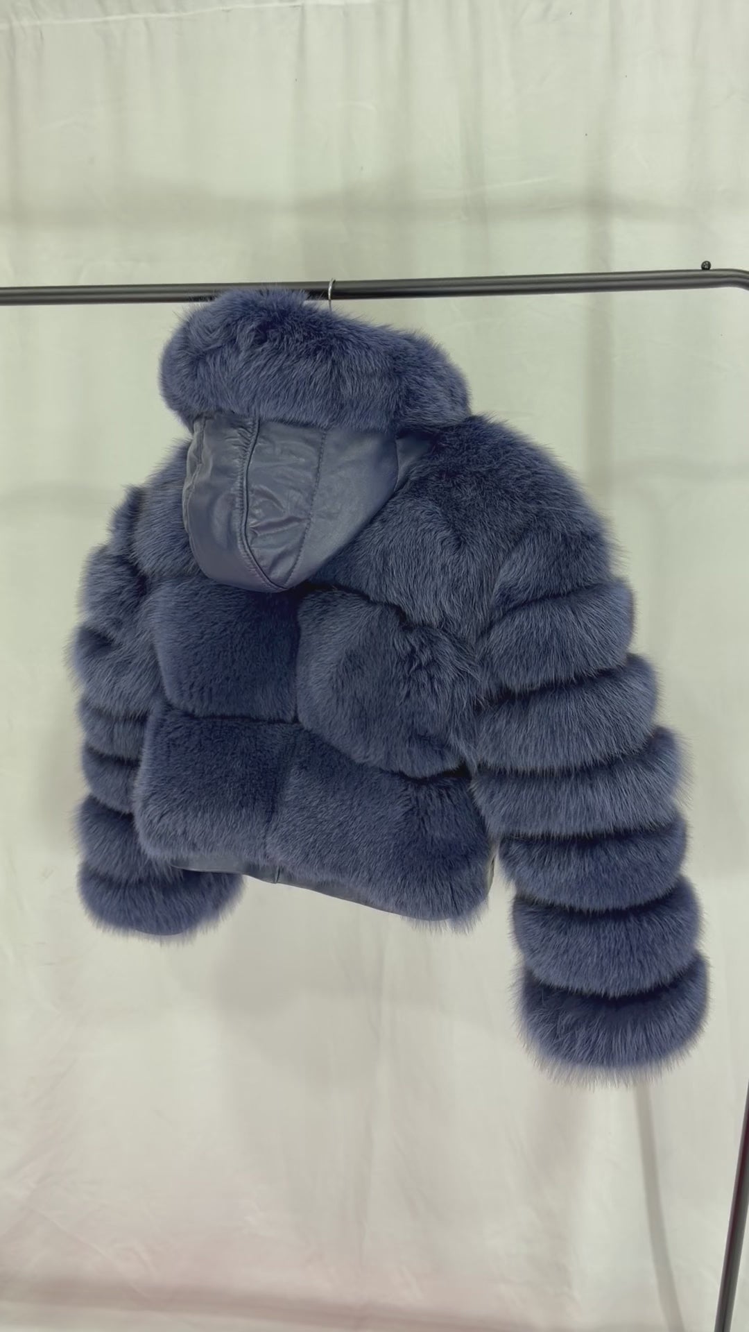 Royal Sapphire Natural Fur Jacket