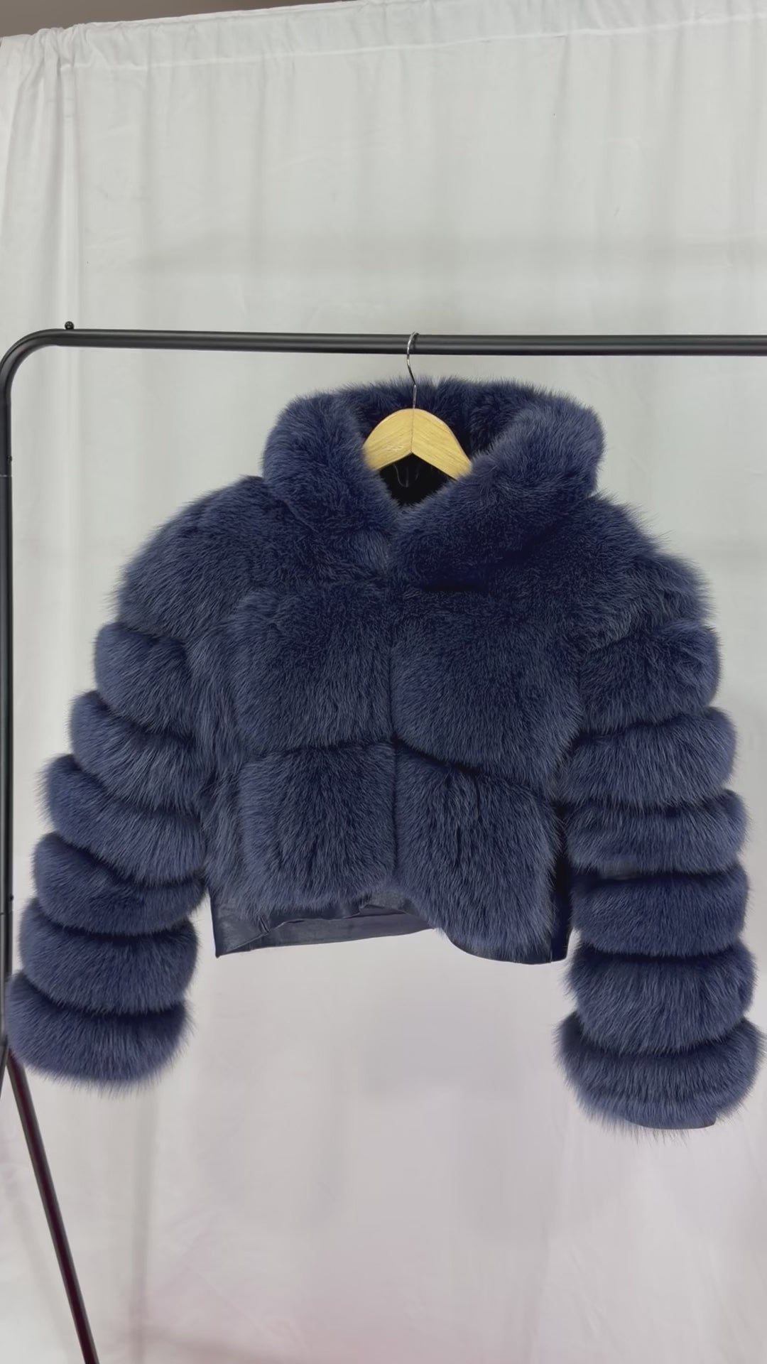Royal Sapphire Natural Fur Jacket